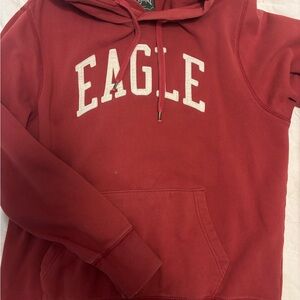 American Eagle Outfitters Red Pullover Hoodie